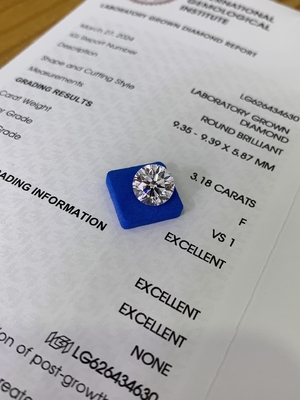 kupować 3.18CT F VS1 3EX CVD Syntetyczny Diamentowy Brzoskórek IGI Certyfikat LG626434630 online manufacture