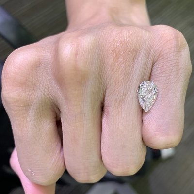 kupować 2.36CT F VVS2 EX VG Pear Cut CVD Loose Laboratory Grown Diamonds online manufacture