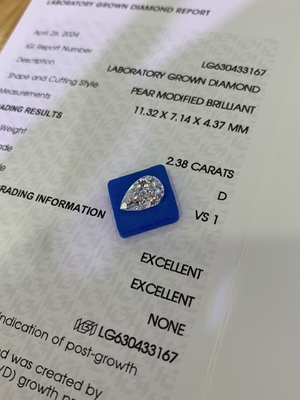 kupować 2.38CT D VS1 2EX Diamenty syntetyczne Diamenty w kształcie gruszki online manufacture