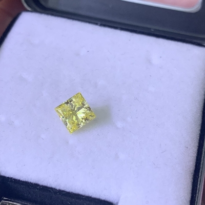 kupować 1.37CT Fancy Intense Yellow VVS1 EX VG CVD Lab Made Diamonds Princess Cut IGI Certified online manufacture