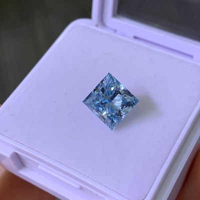 kupować 3.22CT Fancy Intense Blue VS2 2EX CVD Lab Grown Diamond Princess Cut online manufacture