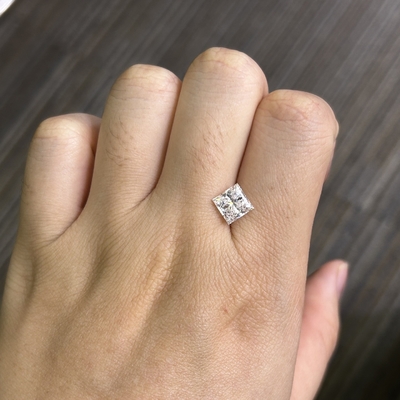 kupować 2.02CT D VS1 EX VG CVD Grown Brilliance Diamonds Princess Cut IGI Certified online manufacture