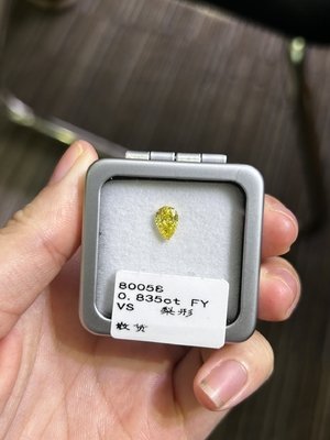 kupować 0.83ct Zrobione w laboratorium Żółte Diamenty Brzoskórka CVD Fancy Żółty Luźny VS Diament online manufacture