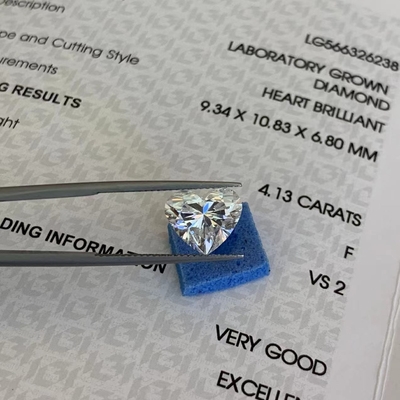 kupować 4.13ct VS2 Jasność F Kolor Laboratorium Dorosłe Serce Diament Certyfikat IGI online manufacture
