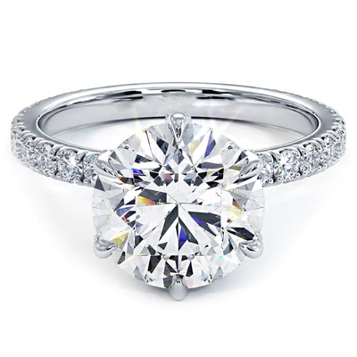 kupować 18K 14K 10K Złoto masywne biżuteria 2 karatowa def vvs cvd hpht Lab Grown Diamond halo Rings For Sale online manufacture