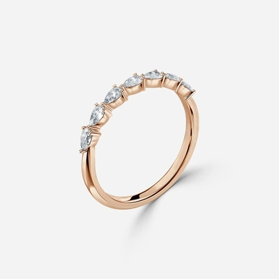 kupować Lab Diamond Wedding Band VVS Clarity HPHT Pear Cut Lab Wyhodowany Pierścień Diamentowy online manufacture