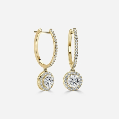 kupować 1.4 Karaty Laboratory Created Diamond Hoop Kolczyki VVS Clarity HPHT Pear Cut online manufacture
