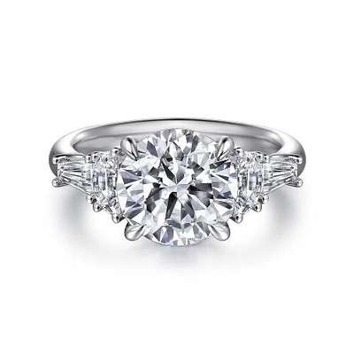 kupować Lab Diamond Wedding Band VVS Clarity HPHT Okrągły pierścionek z diamentem uprawianym w laboratorium online manufacture