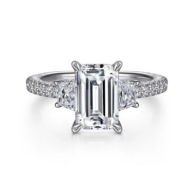 kupować Lab Diamond Wedding Band VVS Clarity HPHT Emerald Cut Lab Grown Diamond Ring online manufacture