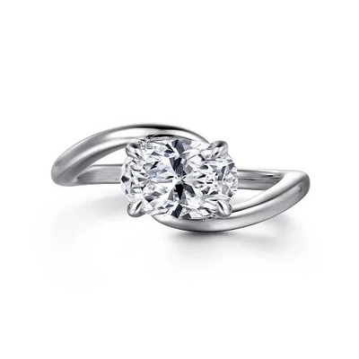 kupować Lab Grown Oval Wedding Band 1 karat Oval Cut Lab Grown Diamentowy Pierścień zaręczynowy online manufacture