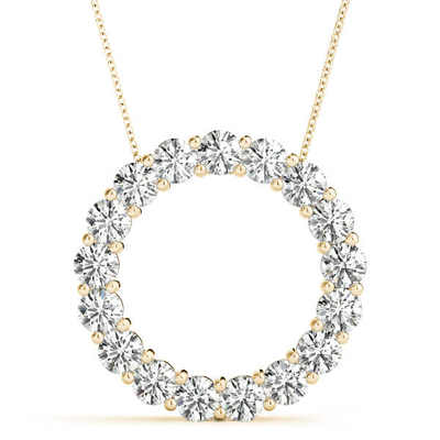 kupować Klasyczny styl 18K 14K 10K Solid Gold Clarity CVD Round Cut Bezel Lab Grown Diamond Necklace online manufacture