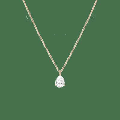 kupować 18K 14K 10K Solid Gold Clarity CVD Pear Cut Bezel Laboratory Grown Diamond Necklace online manufacture