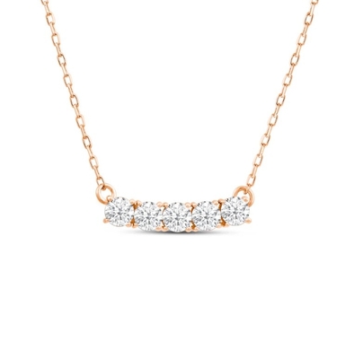 kupować 18K 14K 10K Solid Gold Clarity CVD Round Cut Bezel Lab Grown Diamond Necklace online manufacture