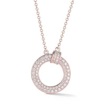 kupować 18K 14K 10K Solid Gold Clarity CVD Round Cut Bezel Lab Grown Diamond Necklace online manufacture