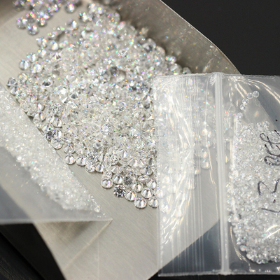 Luźne diamenty stworzone w laboratorium Diamenty zwalczane 1,3 do 4 mm okrągłe cięcie