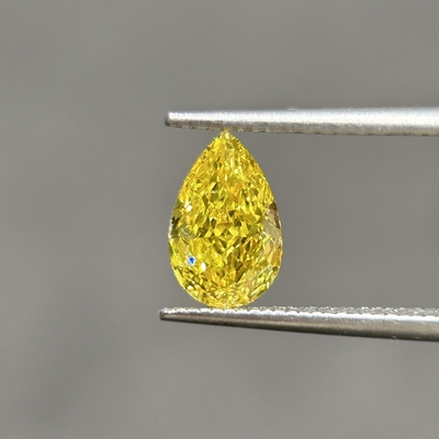 1.07 karat VVS1 Dorosły Brilliance Diamenty Kształt gruszki Fancy Żywy Żółty