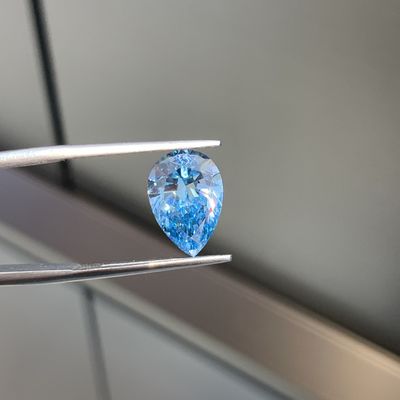 3.1ct VS1 Pear Cut Lab Diament Fancy BLUE LG617411358