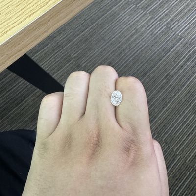 2.09ct Przystępna cena Diamenty wyhodowane w laboratorium VS1 Jasność E Kolor Owalny