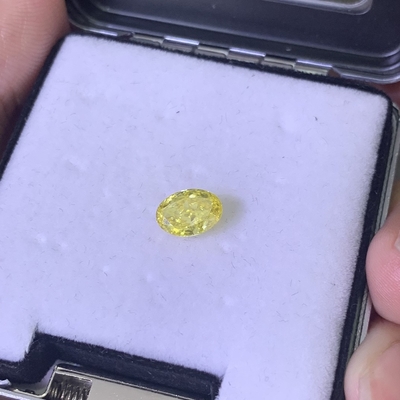 1.51ct Laboratory Grown Diamond Oval Cut HPHT Fancy Vivid Yellow VS1 2EX N