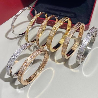 GH VS Bangle Asfaltowany Diamentowy Związek Miłosny Bracelet Naturalne Diamentowe Biżuteria