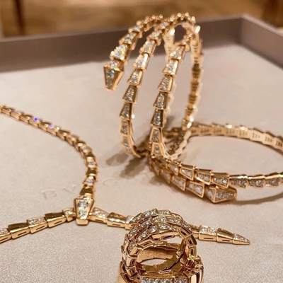 18k masywny złoto wąż Brazier naturalny diament replika biżuteria SERPENTI bransoletka