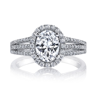 OEM Oval Cut Halo Lab Grown Diamond Engagement Ring VVS Jasność