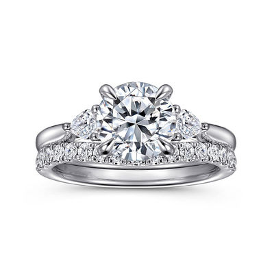 Lab Diamond Wedding Band VVS Clarity HPHT Okrągły pierścionek z diamentem uprawianym w laboratorium