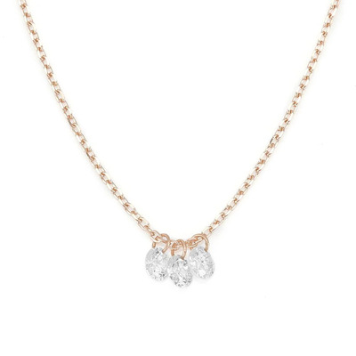 DEFGH 18K 14K 10K Solid Gold Clarity CVD Round Cut Bezel Laboratory Grown Diamond Necklace